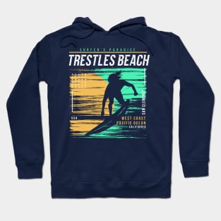 Retro Surfing Trestles San Clemente California // Vintage Surfer Beach // Surfer's Paradise Hoodie